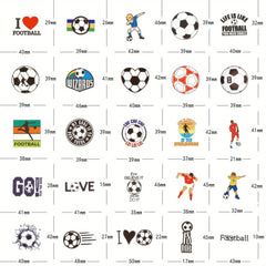 50pcs Football Aesthetics Stickers, Waterproof Vinyl Stickers
