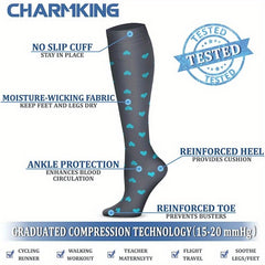 6 Pairs Compression Socks 15-25 mmHg for Men & Women