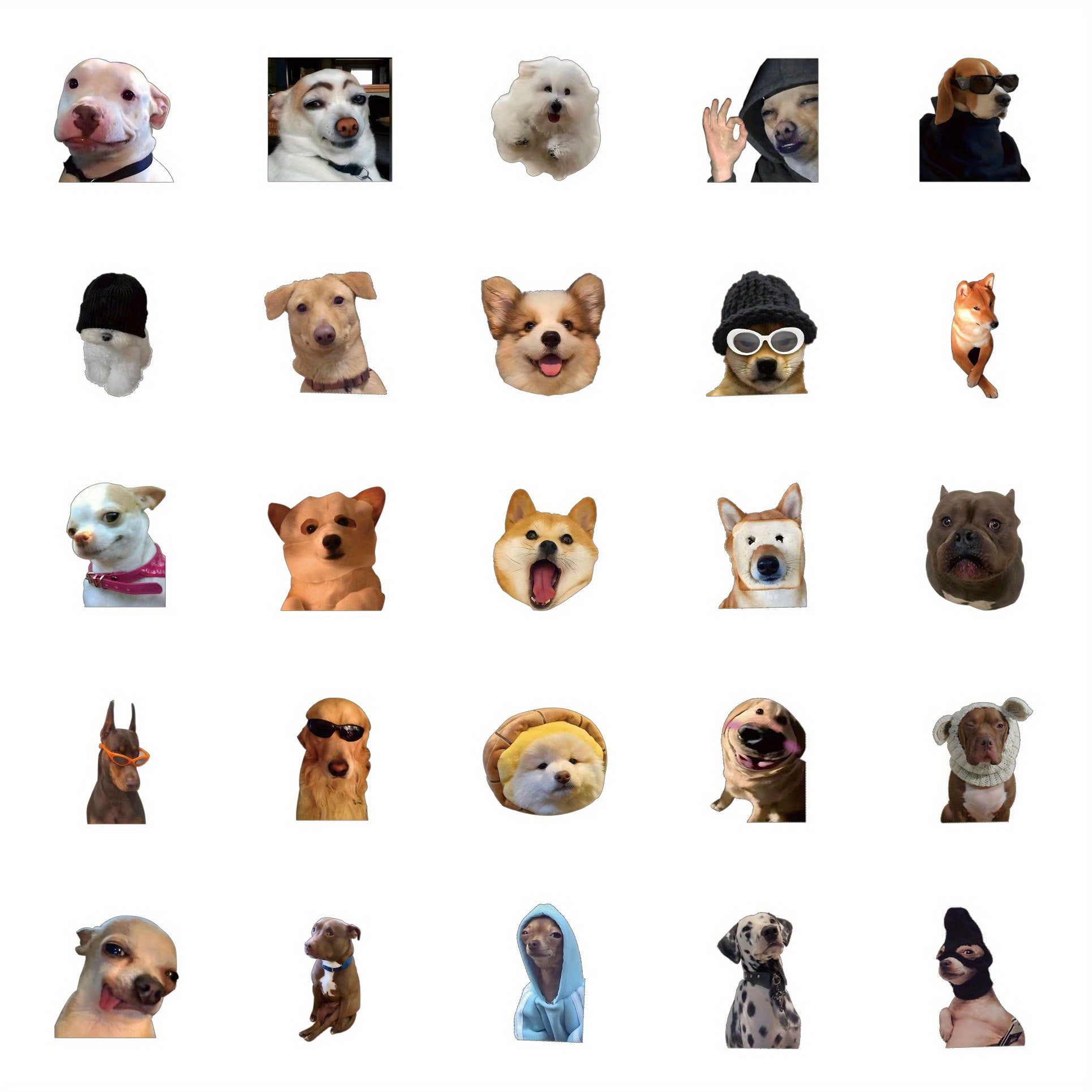 51pcs Funny Dog Meme Stickers Waterproof for Water Bottle Laptop Phone