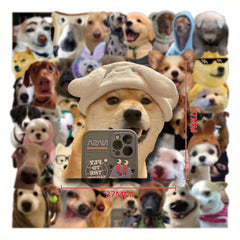 51pcs Funny Dog Meme Stickers Waterproof for Water Bottle Laptop Phone