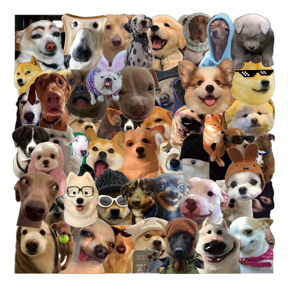 51pcs Funny Dog Meme Stickers Waterproof for Water Bottle Laptop Phone