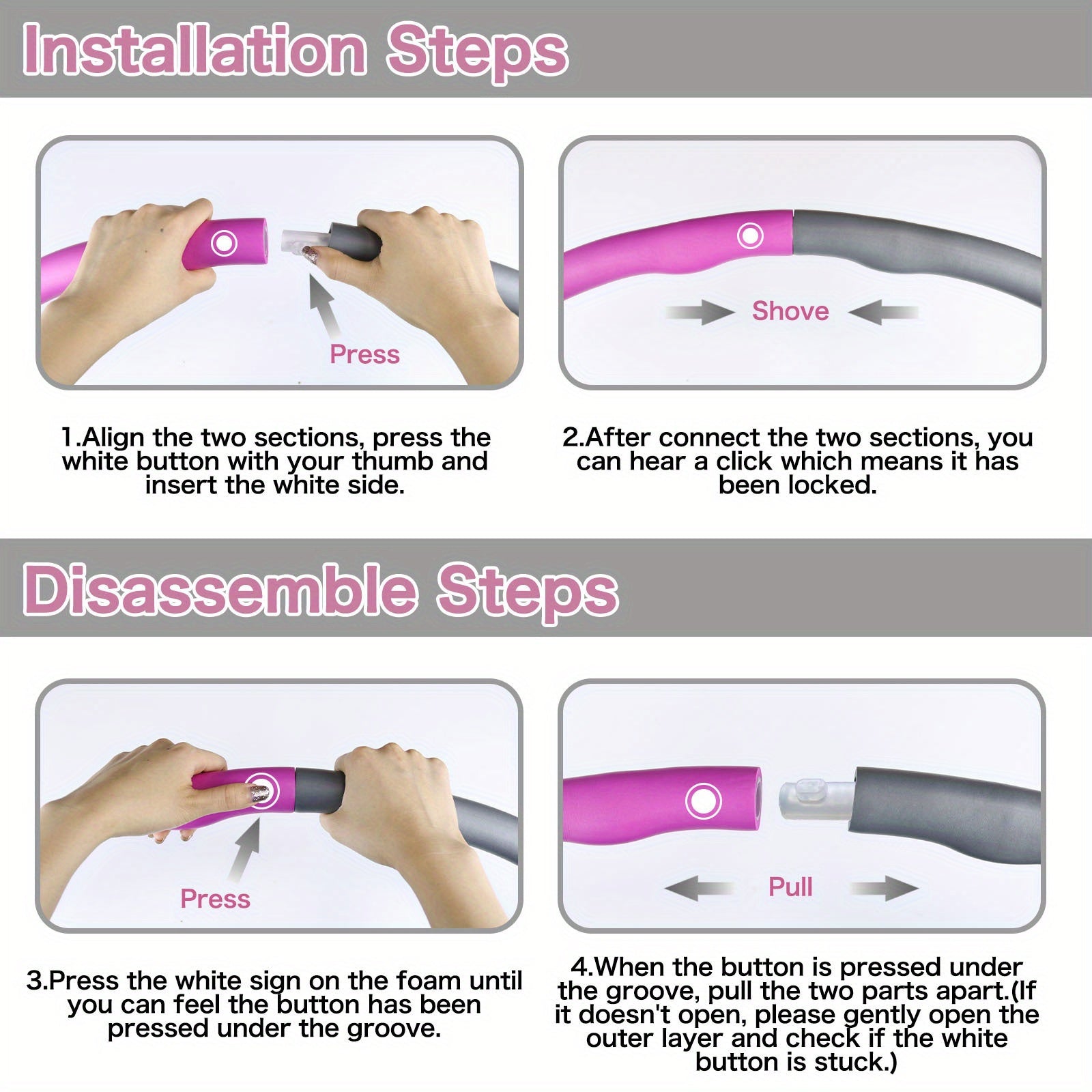 Detachable Soft Fitness Hula Hoop for Weight Loss