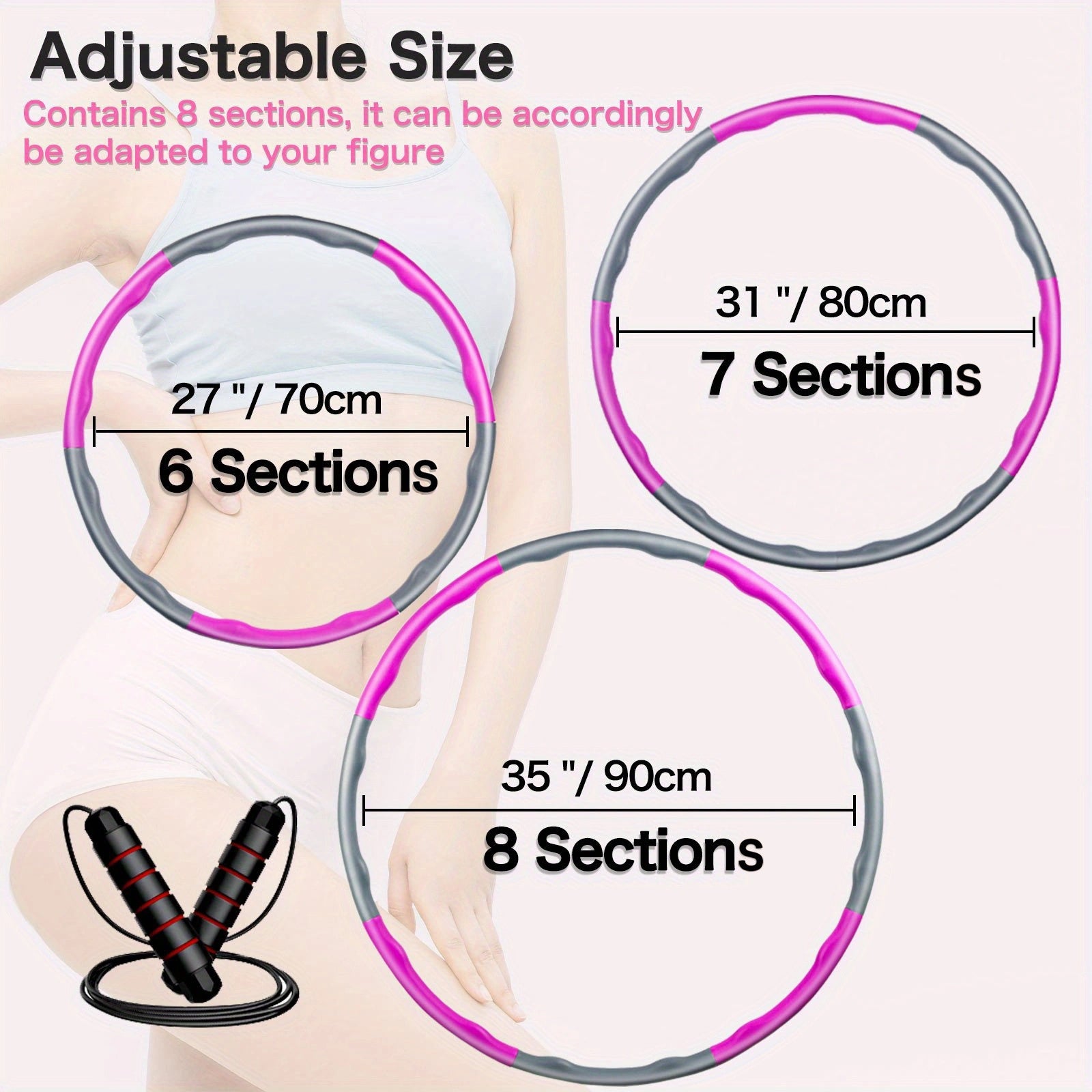 Detachable Soft Fitness Hula Hoop for Weight Loss