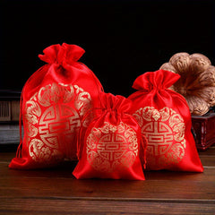 15pcs Festive Velvet Candy Gift Bag for Christmas Birthday Wedding Decor