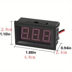 1pc 1 2 wire DC4 5v 30V LED Panel Digital Display Voltmeter Voltmeter
