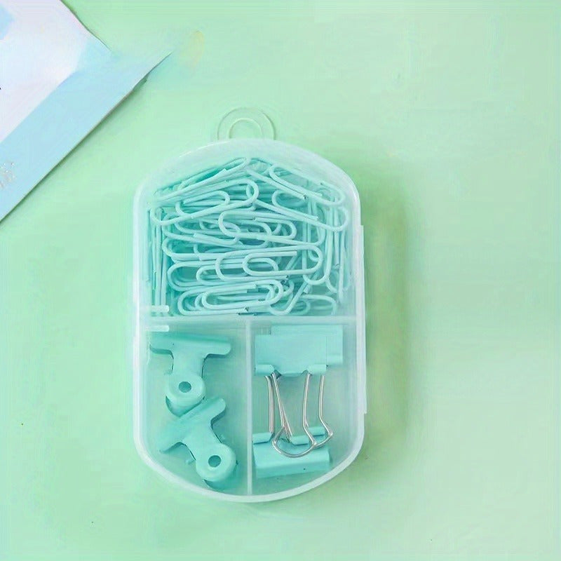 45pcs Multifunctional Pushpins Paper Clips Set School Office Supplies