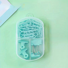 45pcs Multifunctional Pushpins Paper Clips Set School Office Supplies