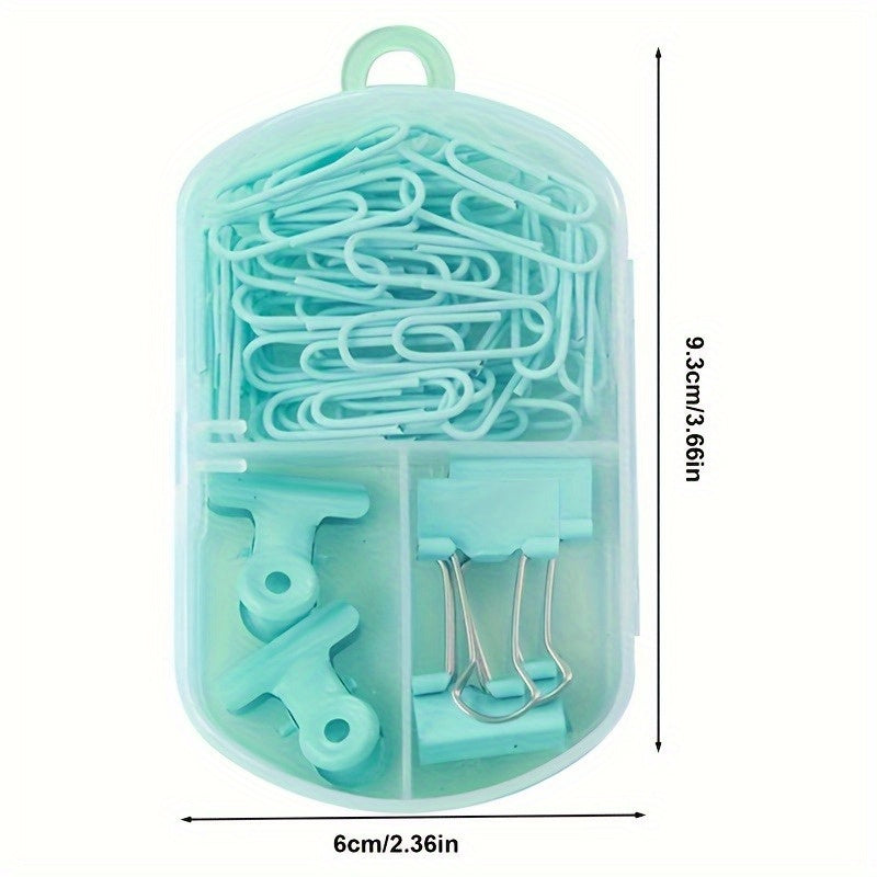 45pcs Multifunctional Pushpins Paper Clips Set School Office Supplies