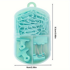 45pcs Multifunctional Pushpins Paper Clips Set School Office Supplies