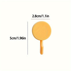 12pcs Adhesive Hooks Waterproof Wall Hangers Small Storage Hooks