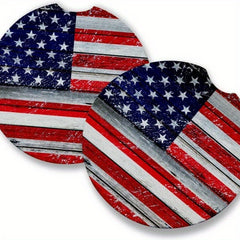 2pcs American Flag Cup Holder Car Coaster Accessory Gift Water Cup Mat