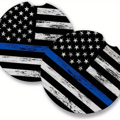 2pcs American Flag Cup Holder Car Coaster Accessory Gift Water Cup Mat