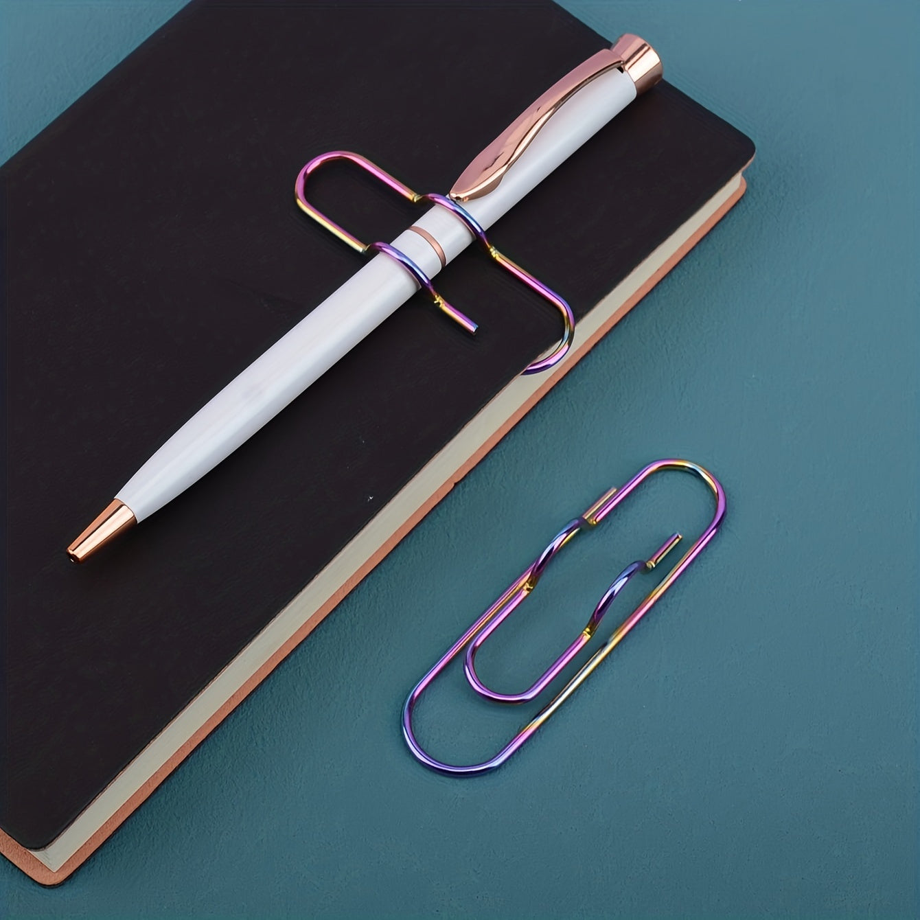 Metal Pen Holder and Paper Clip for Office and School Supplies