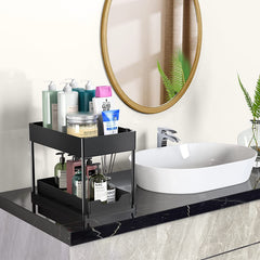 Kitchen Sink Storage Rack Countertop Pull-Out Storage Rack Cabinet Layered Rack