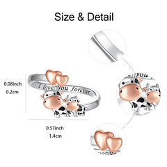 Cows With Love Ring For Family Friends Great Christmas Halloween Thanksgivin...
