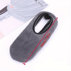 Warm Velvet Boat Socks for Women, Anti-Skid Floor Socks, Autumn/Winter