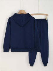 Girls Bear Carrot Print Hoodie & Sweatpants Set