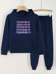 2pcs Hoodie Jogger Pants Set For Girls Sports Spring Fall Christmas Gift