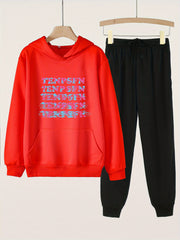 2pcs Hoodie Jogger Pants Set For Girls Sports Spring Fall Christmas Gift
