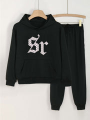 2pcs Hoodies & Jogger Pants Set Girls Sports Fall Christmas Gift