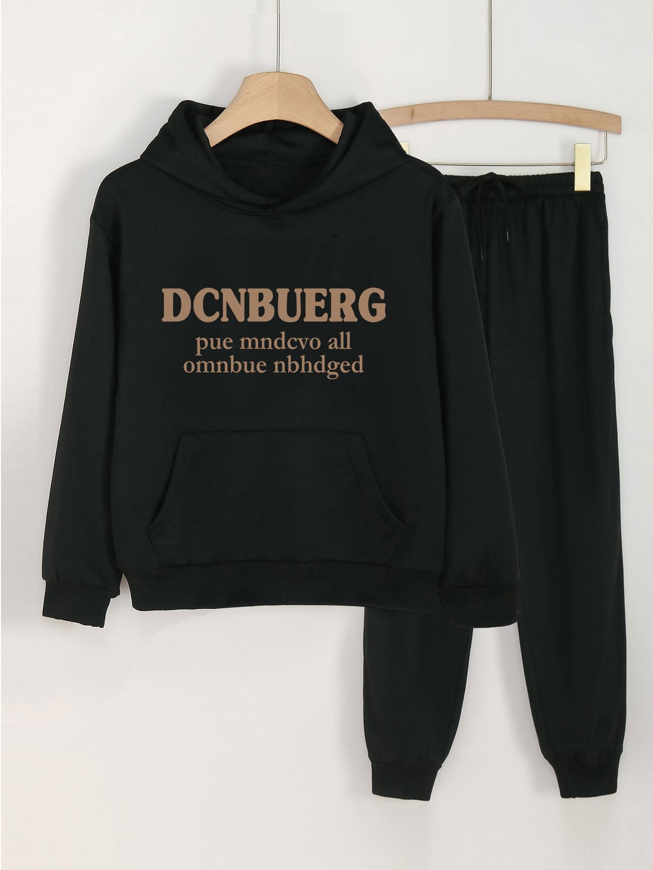 2pcs Long Sleeve Hoodies Jogger Pants Set for Girls