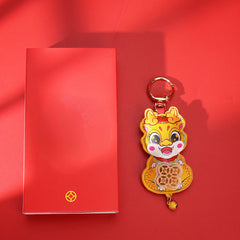 Dragon Keychain Keyring Lucky Cartoon Dragon Key Chain Bag Pendant Year Gift