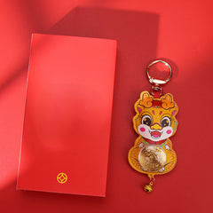 Dragon Keychain Keyring Lucky Cartoon Dragon Key Chain Bag Pendant Year Gift