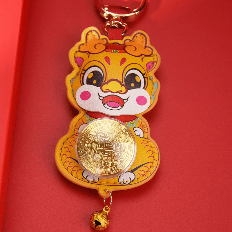 Dragon Keychain Keyring Lucky Cartoon Dragon Key Chain Bag Pendant Year Gift