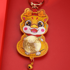 Dragon Keychain Keyring Lucky Cartoon Dragon Key Chain Bag Pendant Year Gift