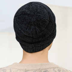 Winter Knitted Beanie Hat Velvet Lined Warm Slouchy Hats Skull Cap