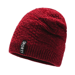 Winter Knitted Beanie Hat Velvet Lined Warm Slouchy Hats Skull Cap
