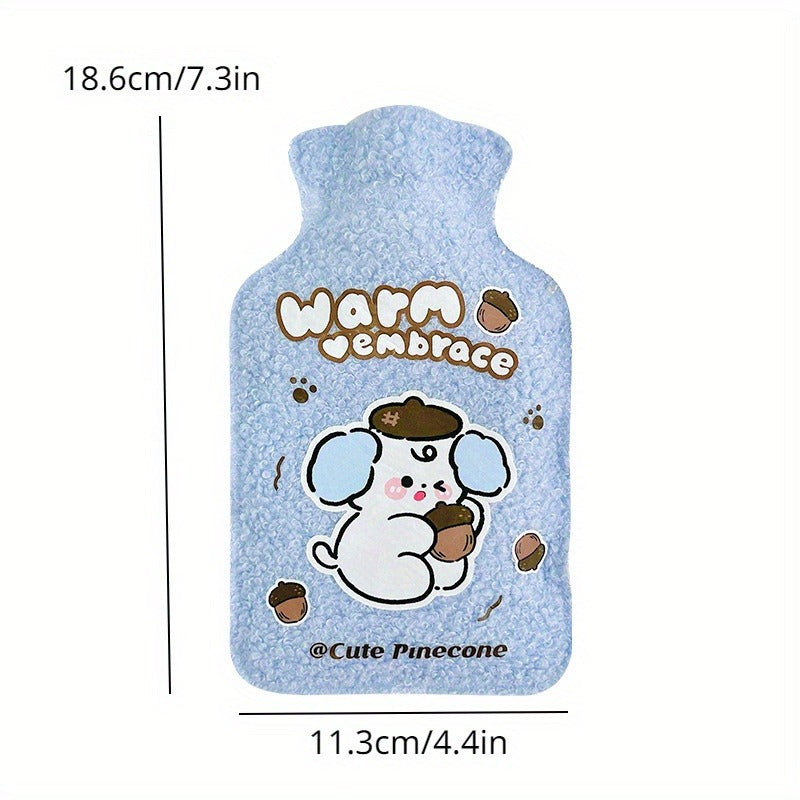 Thickened Plush Hot Water Bag 300ml Cartoon Pattern