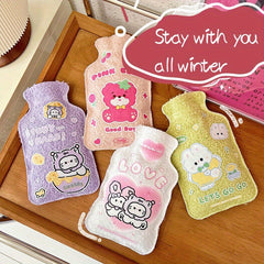 Thickened Plush Hot Water Bag 300ml Cartoon Pattern