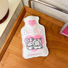 Thickened Plush Hot Water Bag 300ml Cartoon Pattern