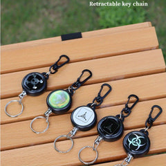 5pcs High Rebound Keychain Steel Wire Rope Anti-lost Keyring Buckle