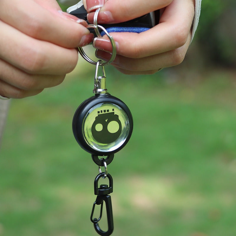 5pcs High Rebound Keychain Steel Wire Rope Anti-lost Keyring Buckle