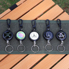 5pcs High Rebound Keychain Steel Wire Rope Anti-lost Keyring Buckle