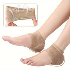2pcs Gel Heel Protector Silicone Heel Pads Heel Socks Plantar Fasciitis Support