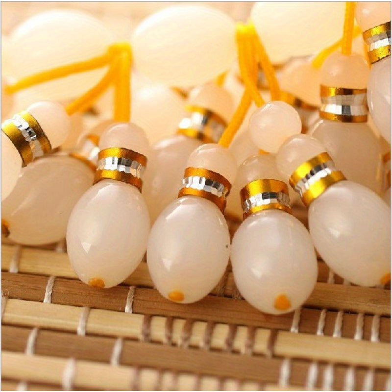 Car Gourd Pendant Jade Tassel Crystal Perfume Bottle Interior Decoration