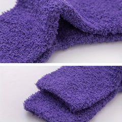 2 Pairs Plush Warm Keeping Socks Soft Breathable for Autumn and Winter