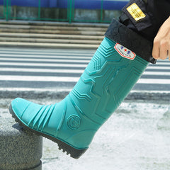 Quick Drying Flat Rain Boots Waterproof Non Slip Thickened Outdoor PVC Shoes