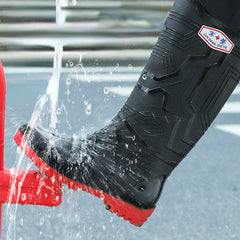 Quick Drying Flat Rain Boots Waterproof Non Slip Thickened Outdoor PVC Shoes