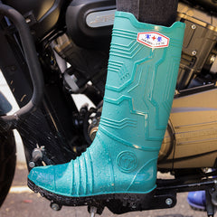 Quick Drying Flat Rain Boots Waterproof Non Slip Thickened Outdoor PVC Shoes
