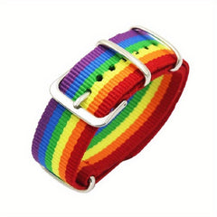 Rainbow Colorful Bracelet Cartoon Canvas Sports Bracelet