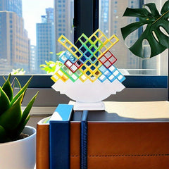 Interactive Jenga Toy Game Of Balanced Building Blocks