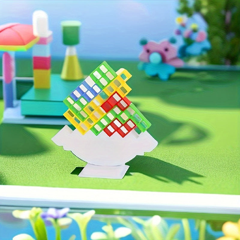 Interactive Jenga Toy Game Of Balanced Building Blocks