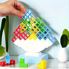 Interactive Jenga Toy Game Of Balanced Building Blocks