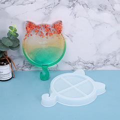 Christmas Cat Elk Antlers Reindeer Silicone Tray Mold DIY Crafts