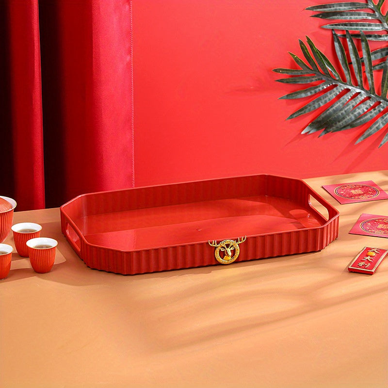 2022 Auspicious Fruit Tray Tea Cup Tray Gift Decoration