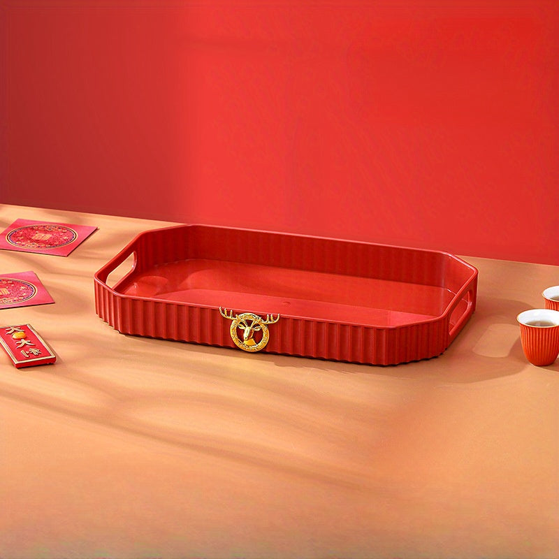 2022 Auspicious Fruit Tray Tea Cup Tray Gift Decoration